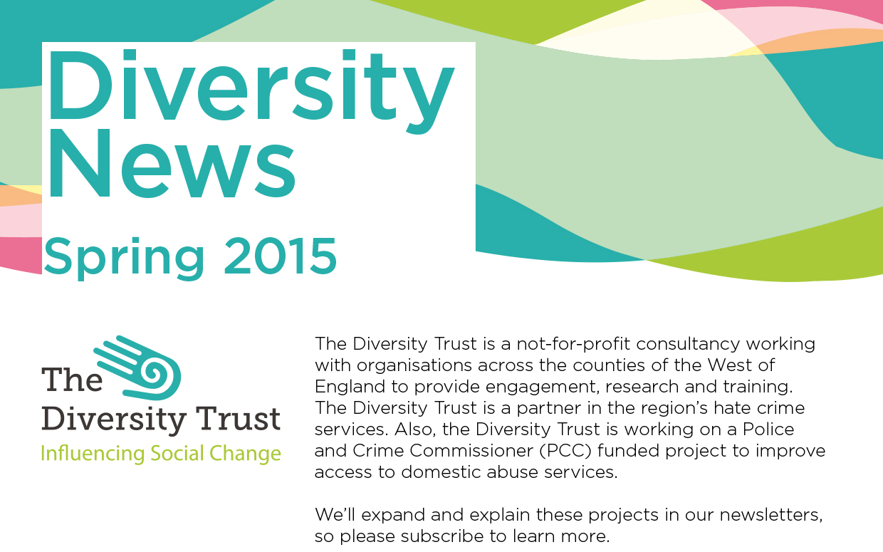 Header designed for the newsletter of the Diversity Trust