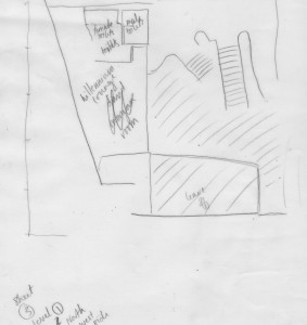 tracing of the architect plans map illustration